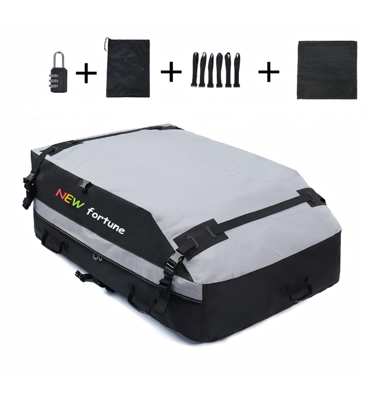 FO-22 ওয়াটারপ্রুফ কার রুফ টপ ব্যাগ 19 কিউবিক ফুট লাগেজ ক্যারিয়ার বহিরঙ্গন কার্যক্রমের জন্য